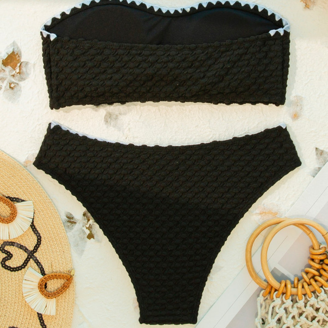 Women’s bandeau bikini with textured fabric and tasteful accents Mune Fashion