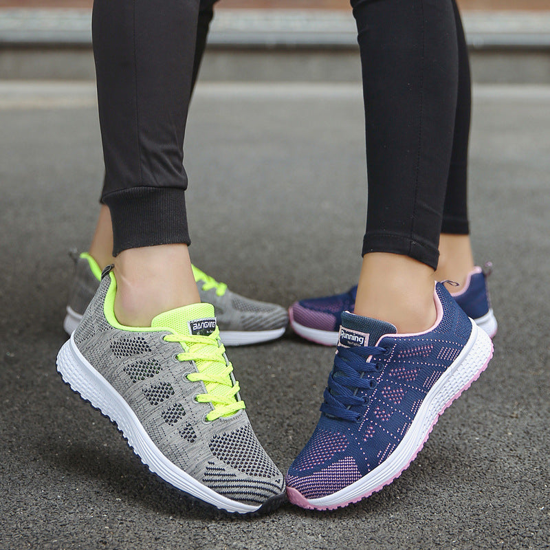 Unisex lightweight knitted casual and running sneakers with shock-absorbing comfort sole Mune Fashion
