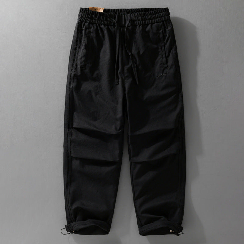 Men's Relaxed Jogger Chino with Drawstring Waist and Decorative Side Seams Mune Fashion