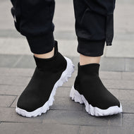 Women's nano elastic knitted sock shoe with ergonomic wave platform sole Mune Fashion