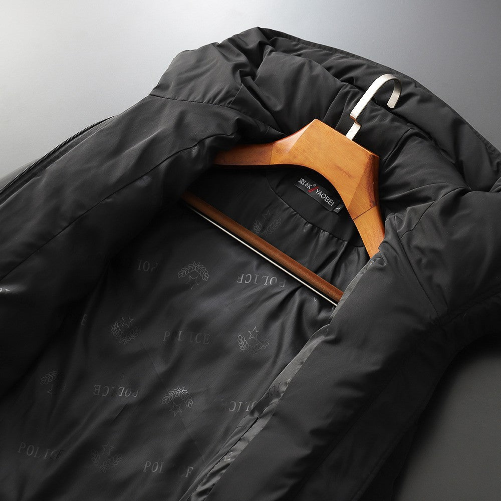 Men's padded long parka with hood and windproof protection Mune Fashion