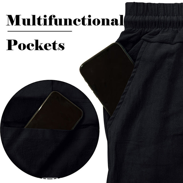 Men's Cargo Pants with Elastic Waistband and Practical Pockets Mune