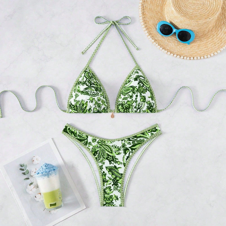 Women's triangle bikini with floral lace Mune Fashion