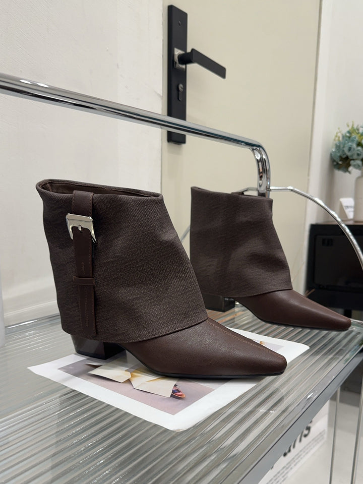 Women’s Fashion Ankle Boots with Elegant Wrap Design Mune Fashion