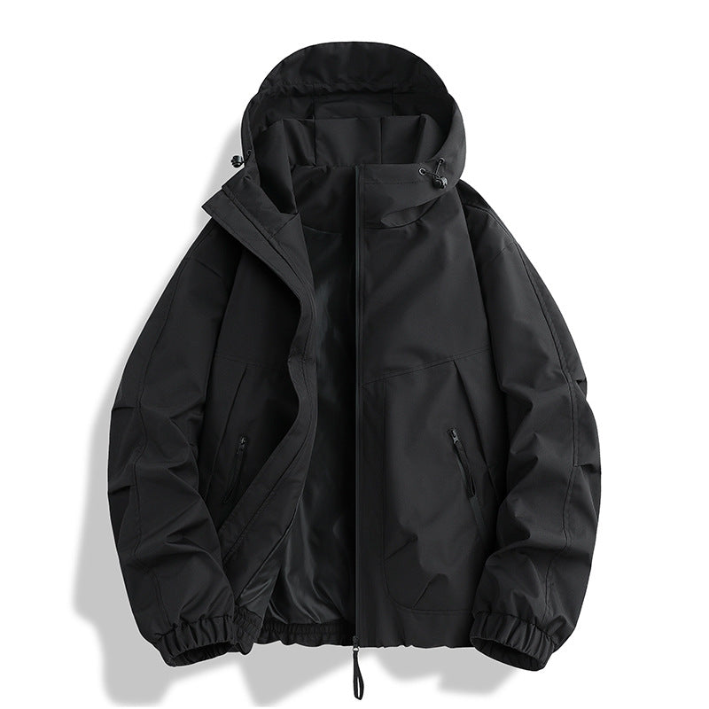 Men's waterproof Hooded Utility Parka with welded seams, adjustable hood, and concealed zip pockets Mune Fashion
