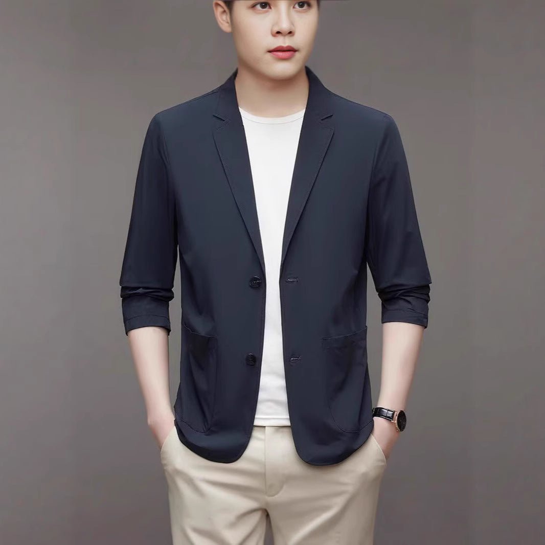 Men's Stylish Blazer with High Collar Mune Fashion