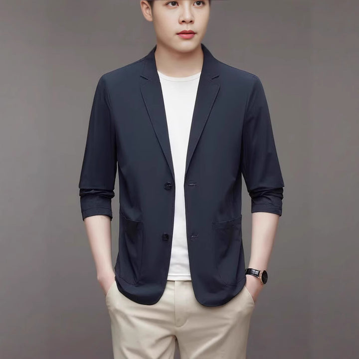 Men's Stylish Blazer with High Collar Mune Fashion