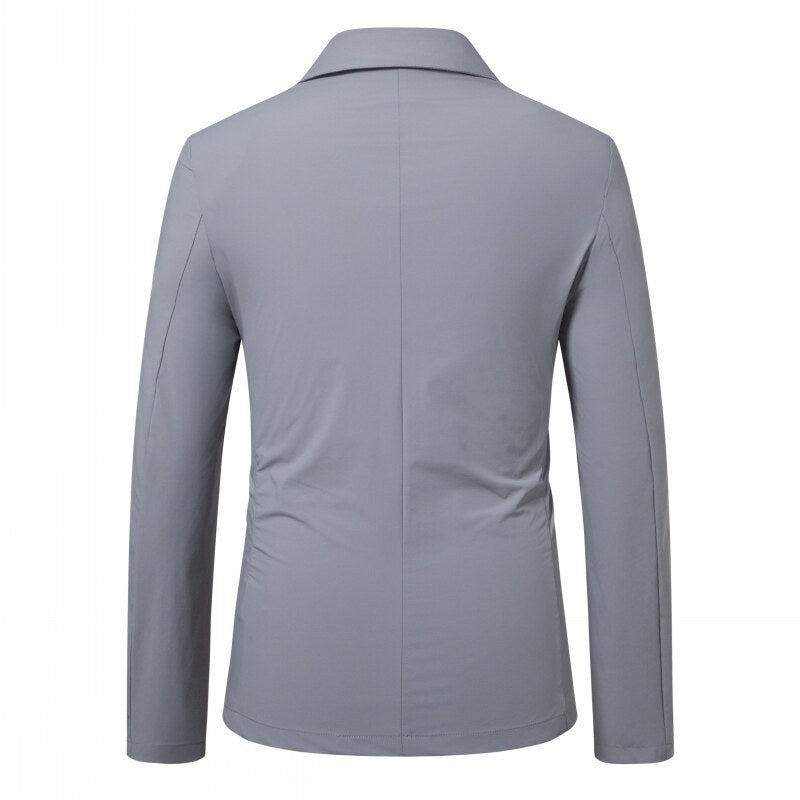 Men's tailored jersey blazer with stretch comfort and patch pockets Mune Fashion