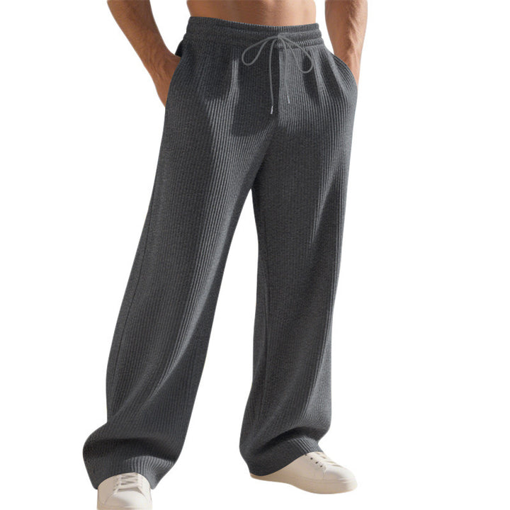 Men's Relaxed-Fit Knit Jogging Pants with Fine Rib Structure Mune Fashion