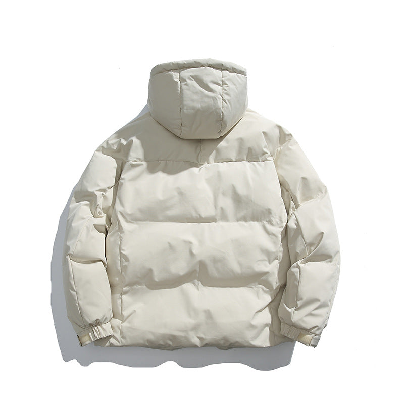 Unisex Boxy-padded hoodie with high stand-up collar and drawstring hem Mune Fashion