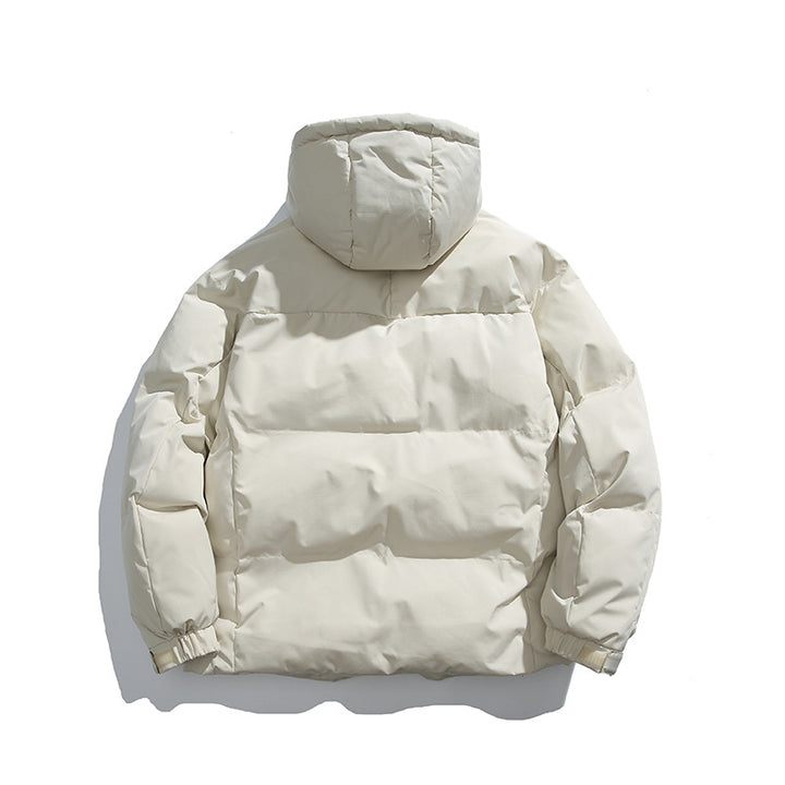 Unisex Boxy-padded hoodie with high stand-up collar and drawstring hem Mune Fashion
