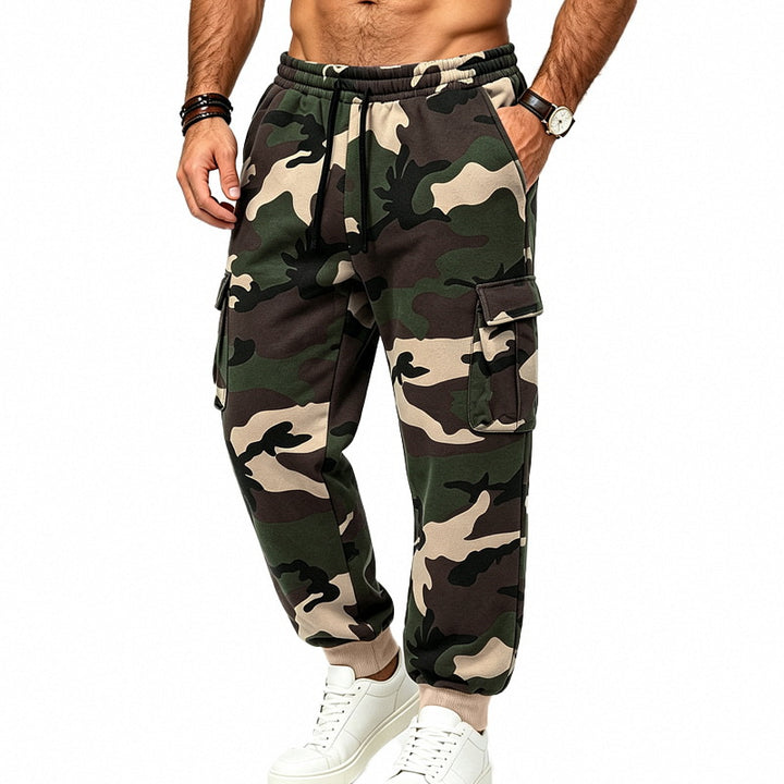 Men's cargo jogging pants with elastic waistband, multiple pockets and sporty fit Mune Fashion