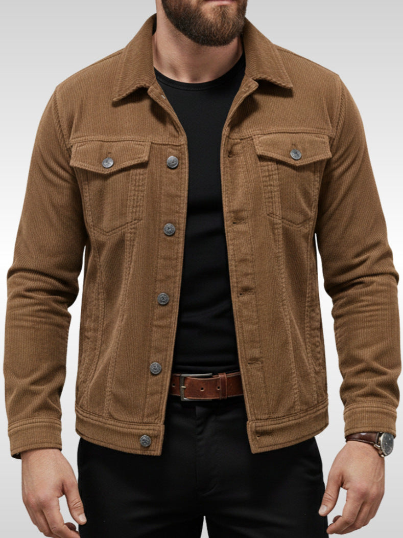Men's cord jacket with pockets