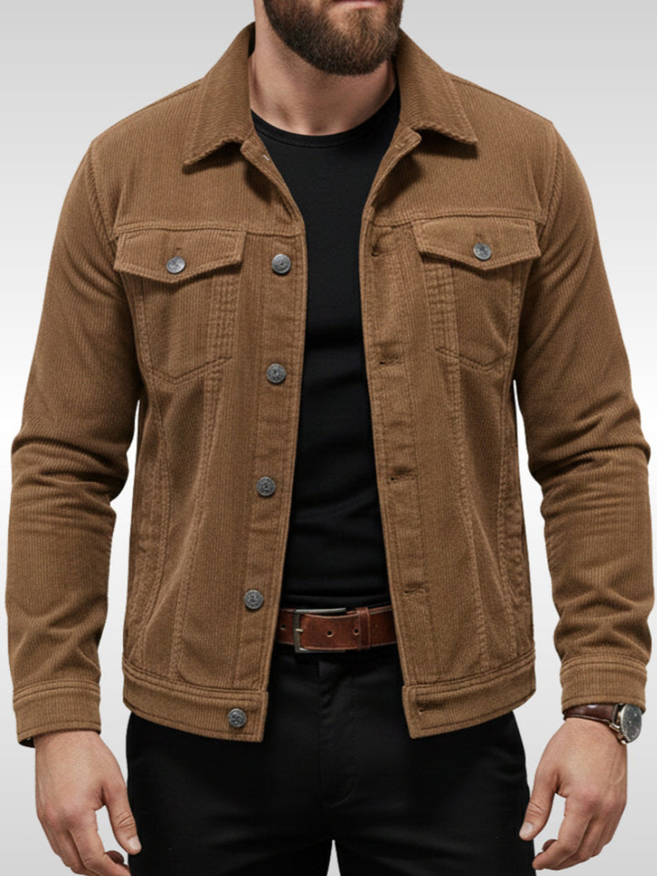 Men's cord jacket with pockets