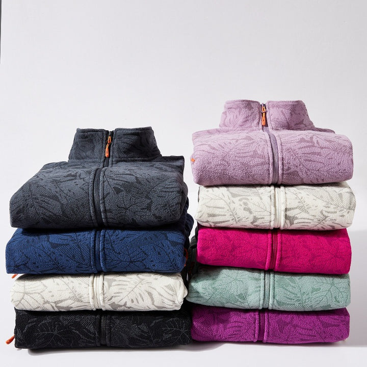 Women's fleece jacket with floral pattern Mune Fashion