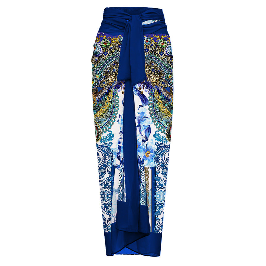 Women's One-Piece Swimsuit with Decorative Floral Element Mune Fashion