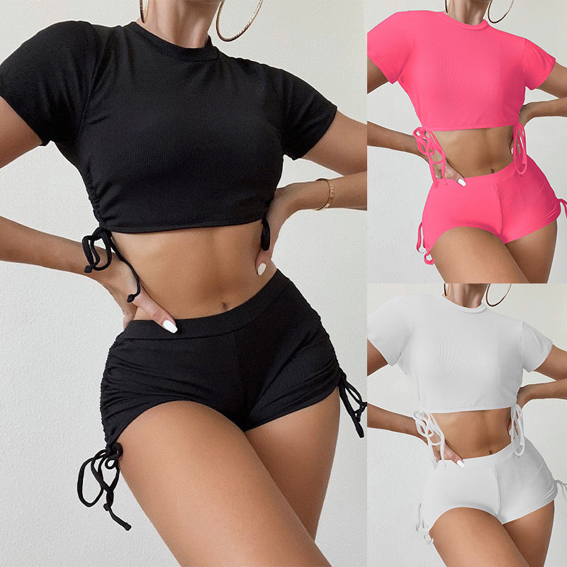 Women's Crop Top and Shorts Set Mune Fashion