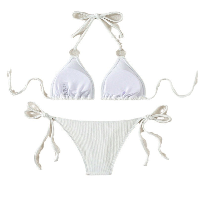 Women's triangle bikini with ring elements and adjustable straps Mune Fashion