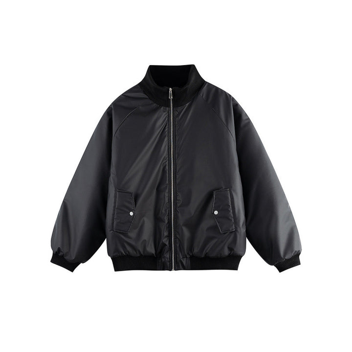 Unisex Boxy Transition Bomber Jacket with Stand Collar and Flap Pockets Mune Fashion