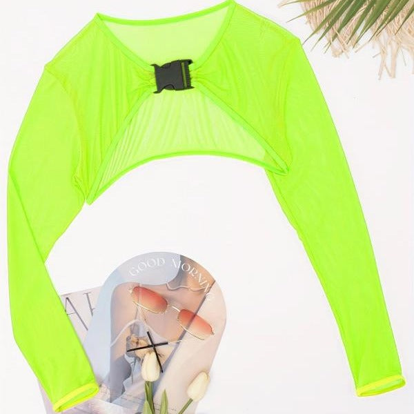 Women Long Sleeve Crop Top Poncho Mune Fashion