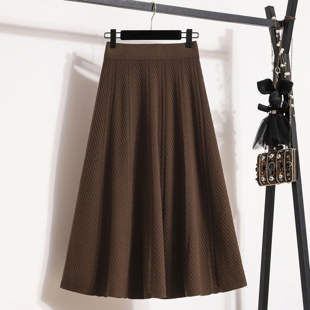 Ladies Elegant, Swirly Knit Skirt Mune Fashion