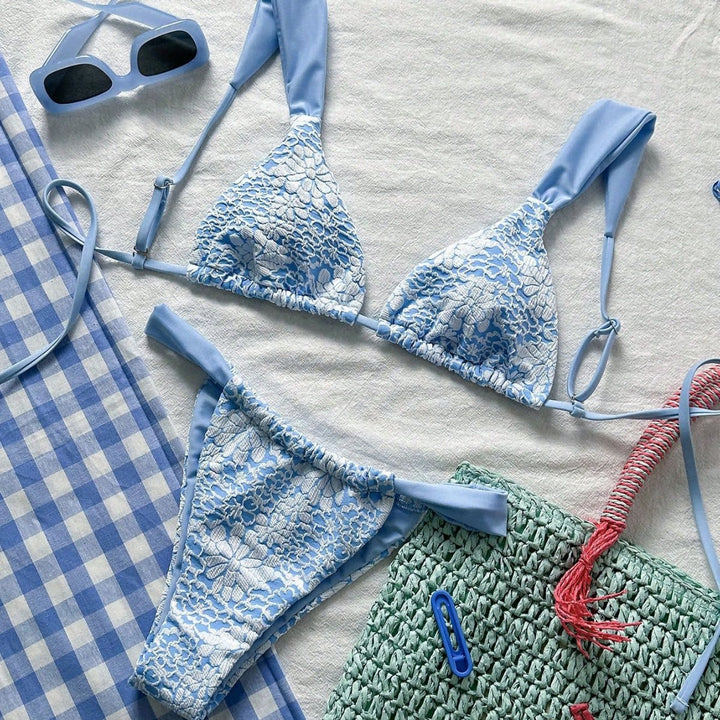 Women Lace Triangle Bikini Mune Fashion