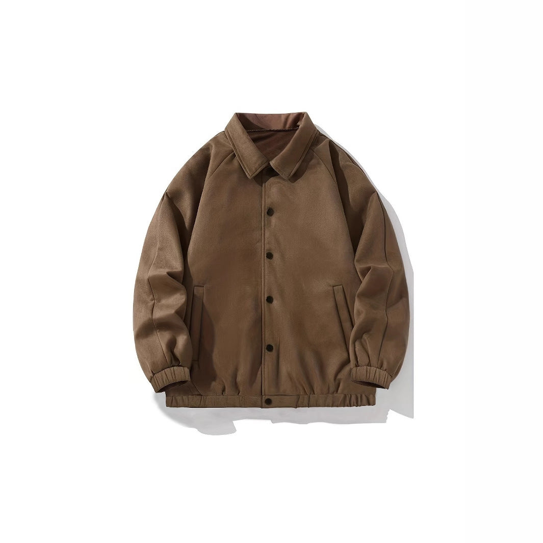 Men's Oversized Coach Jacket made of Microfiber with Snap Button Closure Mune Fashion