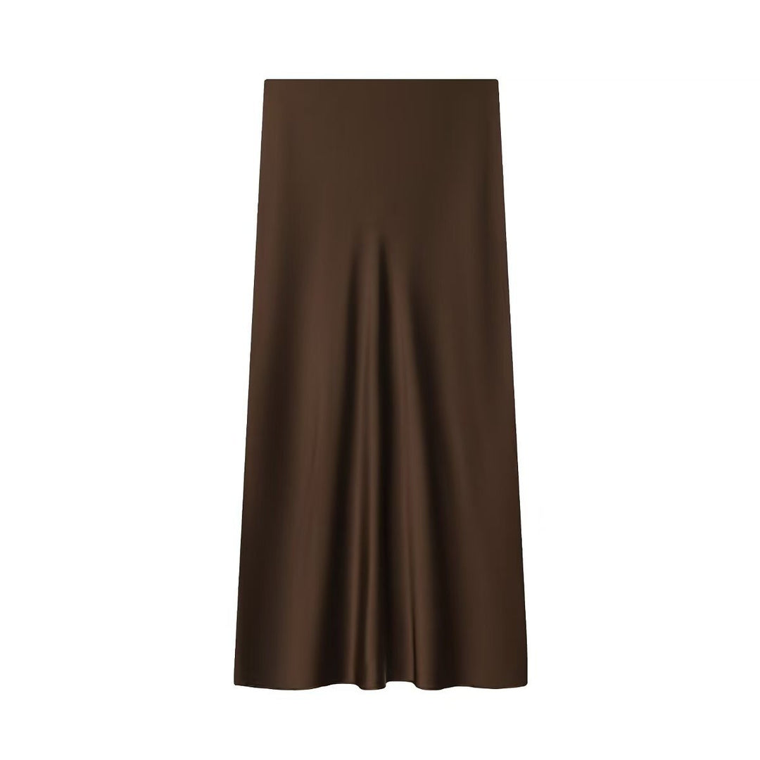 Women's flowing maxi skirt with high waist and flattering A-line cut Mune Fashion