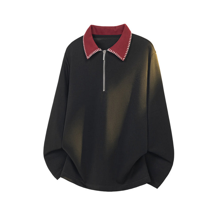 Men's Fashion Stand Collar Sweater with Zipper Mune Fashion