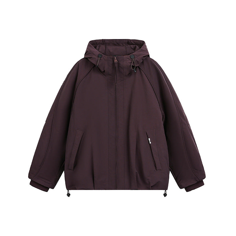 Women's oversized padded hooded jacket with raglan sleeves and drawstring Mune Fashion