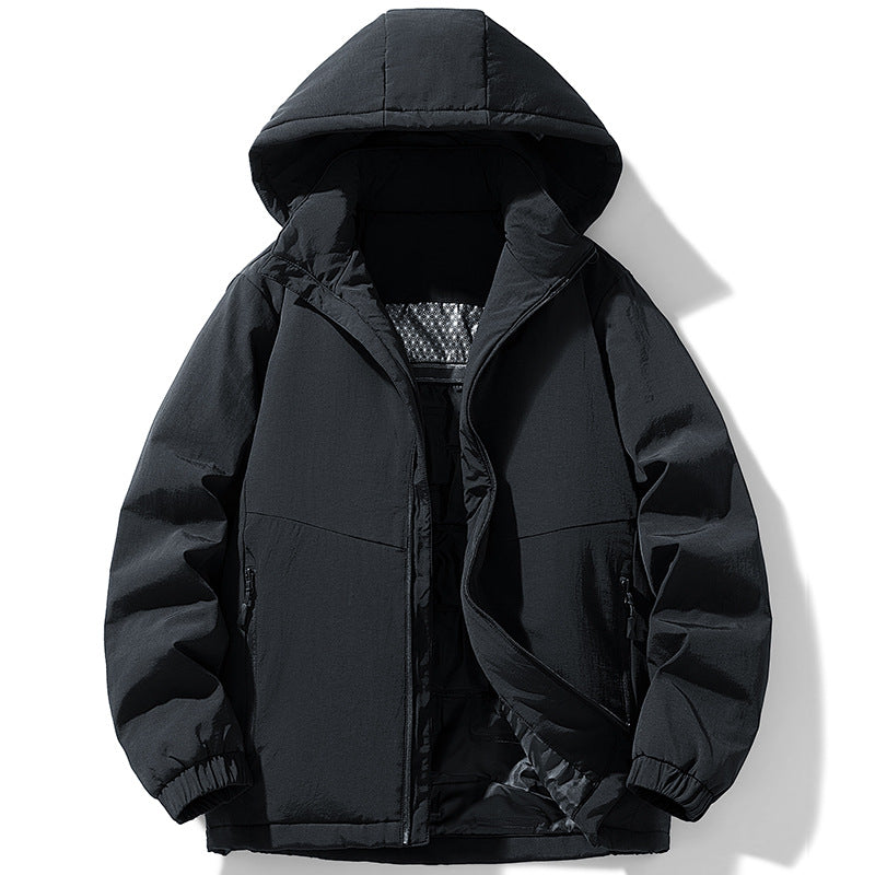 Men's Padded Thermal Winter Jacket with Hood, Water-Repellent Outer Shell and Zipper Pockets Mune Fashion