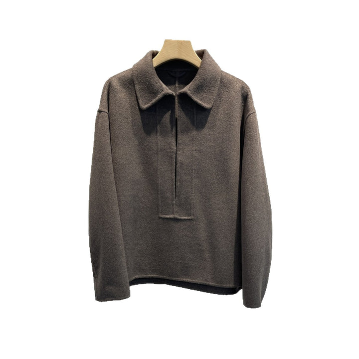 Women Stylish Half-Zip Sweater Mune Fashion
