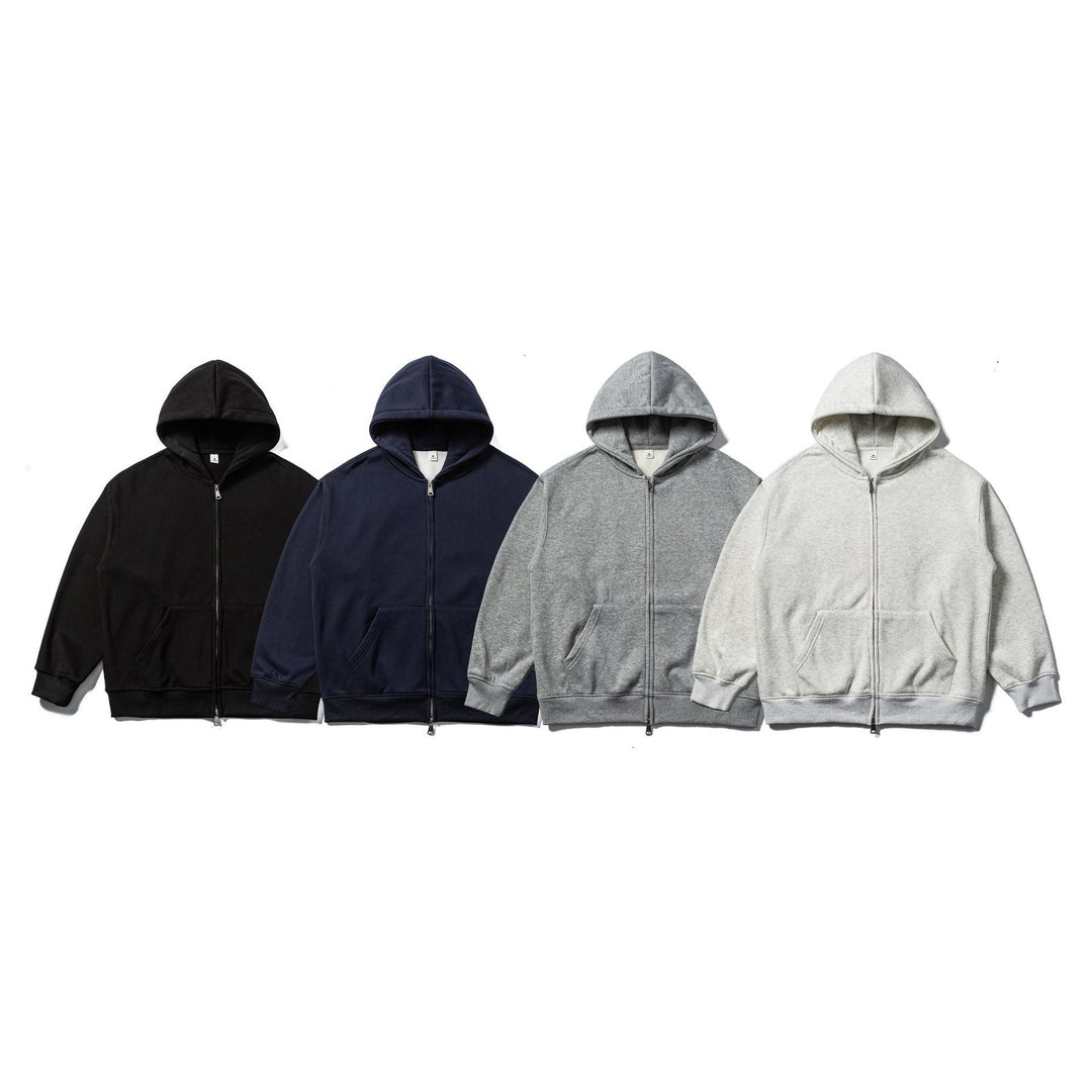 Unisex Hooded Sweat Jacket with Two-Way Zipper and Kangaroo Pocket Mune Fashion
