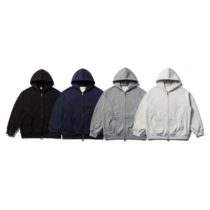 Unisex Hooded Sweat Jacket with Two-Way Zipper and Kangaroo Pocket Mune Fashion