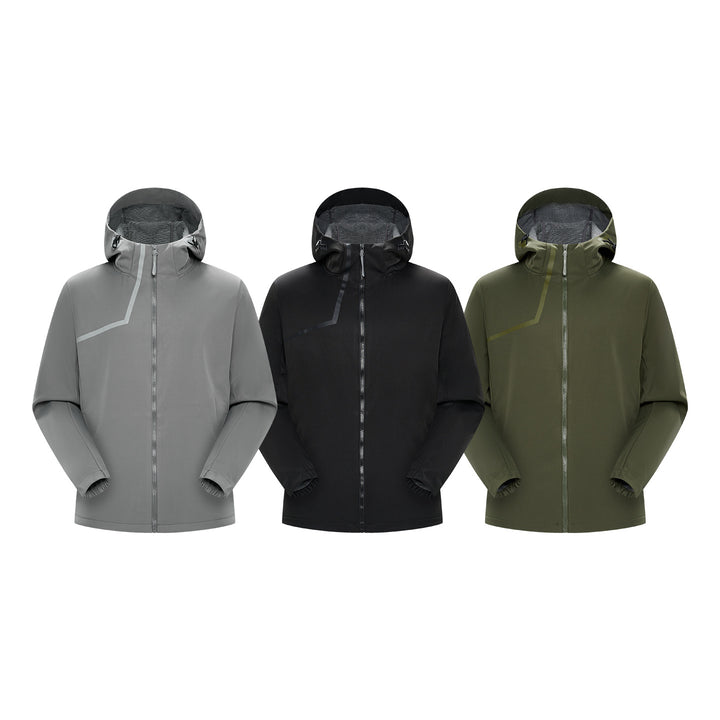 Men's Technical Softshell Jacket with Adjustable Hood and Windproof Membrane Mune Fashion