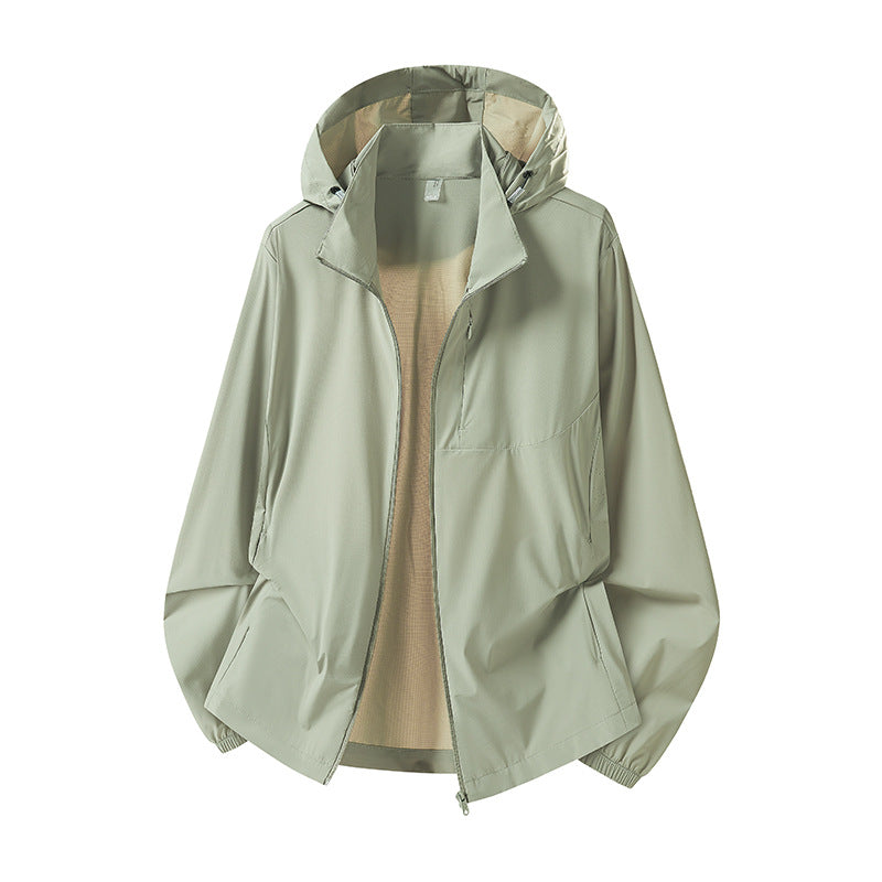 Women's Lightweight Windbreaker with Hood Mune Fashion