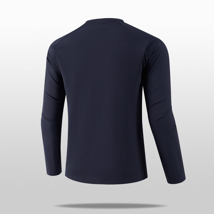 Men's Lightweight Long Sleeve T-Shirt with Practical Chest Pocket Mune Fashion
