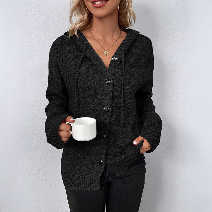 Women's Fashionable Knit Sweater with Hood