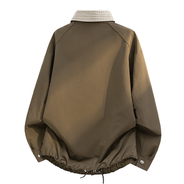 Men's Casual Transitional Jacket with Check Pattern Mune Fashion