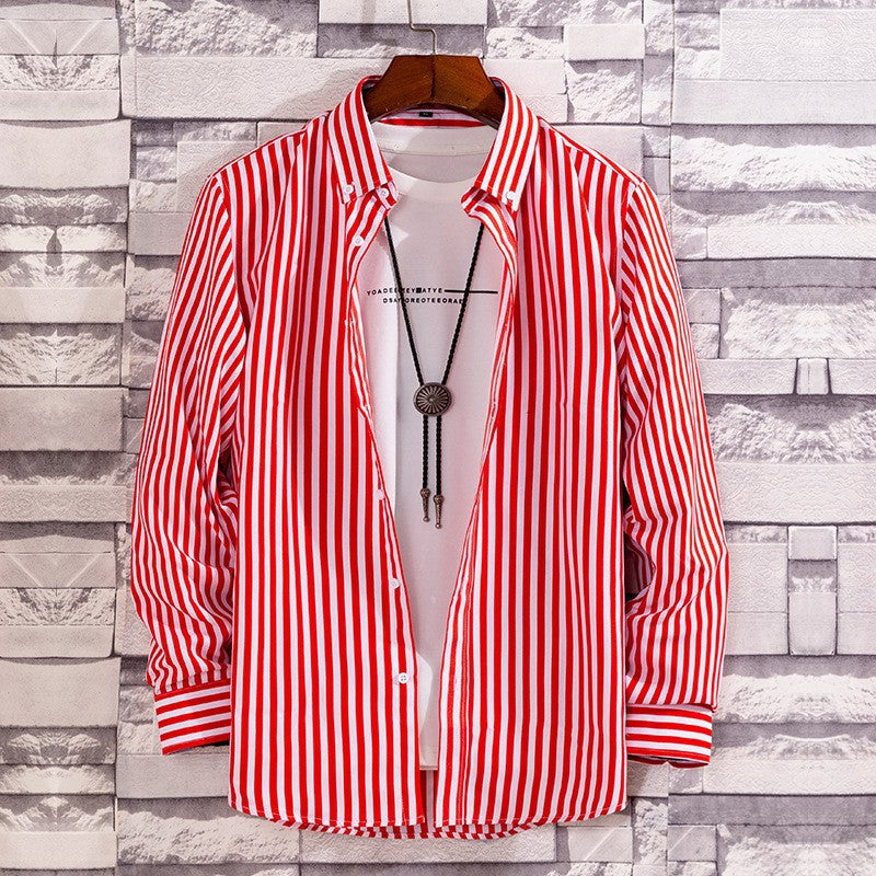 Men's casual shirt jacket made of a light cotton blend with button-down collar Mune Fashion