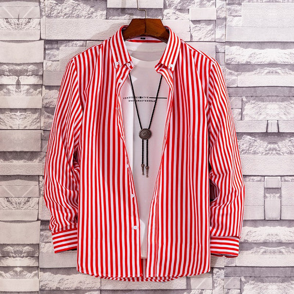 Men's casual shirt jacket made of a light cotton blend with button-down collar Mune Fashion