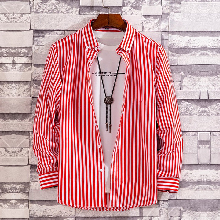 Men's casual shirt jacket made of a light cotton blend with button-down collar Mune Fashion