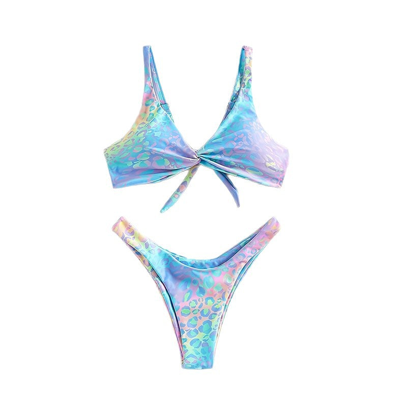 Women Triangle Bikini Set with playful knot design Mune Fashion