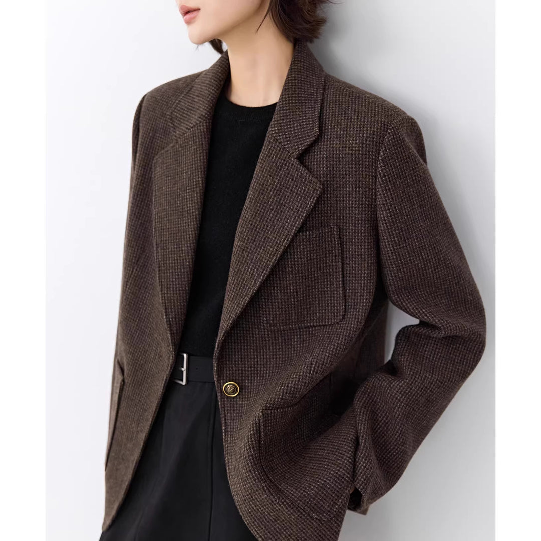 Women's Elegant oversized jacket with textured design Drune