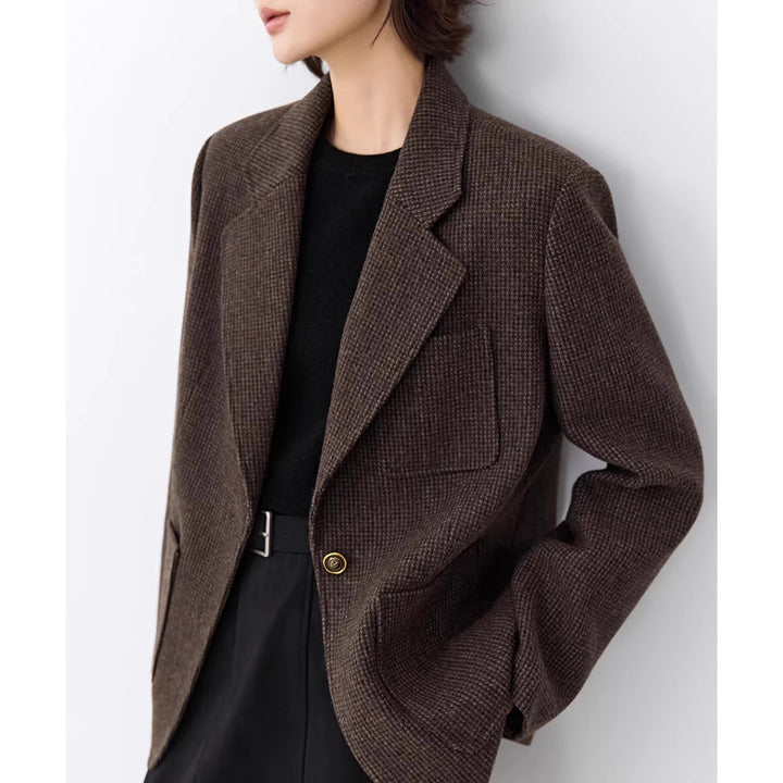 Women's Elegant oversized jacket with textured design Drune