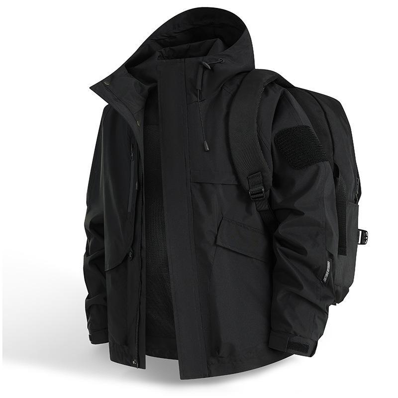 Men's Urban Weather-Resistant Hooded Parka with Multifunctional Pockets and Mesh Lining Mune Fashion