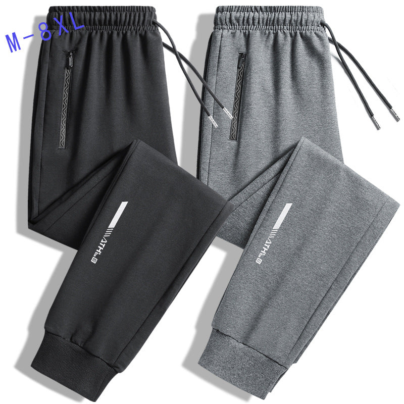 Men's Slim-Fit Performance Jogging Pants with Zipper Pockets, Elastic Waistband and Cuffs Mune Fashion