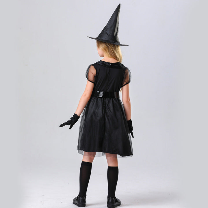 Girl Witch Costume with Tulle Skirt and Accessories Mune Fashion