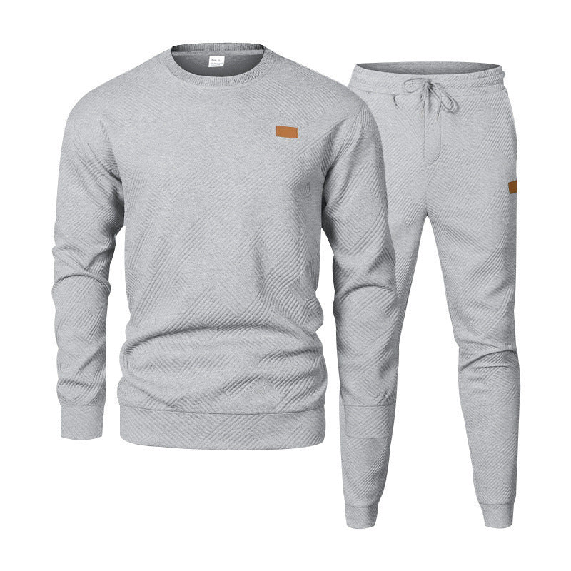 Men's structured cotton tracksuit set with regular fit, elastic waistband, and drawstring Mune Fashion