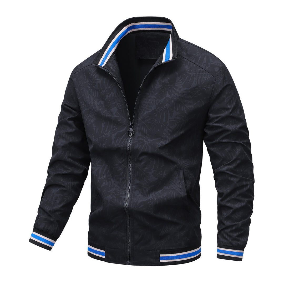 Men's sporty hooded jacket with floral pattern Mune Fashion